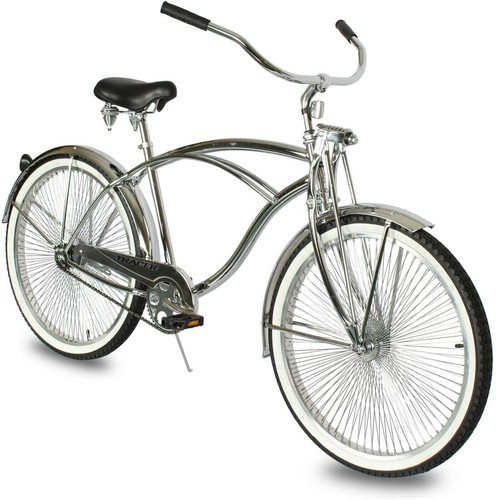 Chrome beach cruiser bike - chrome,